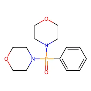 4-[Morpholin-4-yl(phenyl)phosphoryl]morpholine structure