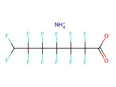 Ammonium 2,2,3,3,4,4,5,5,6,6,7,7-dodecafluoroheptanoate structure