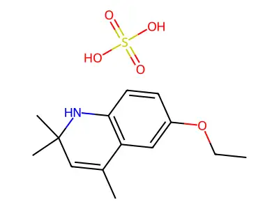 Quinoline, 1,2-dihydro-6-ethoxy-2,2,4-trimethyl-, sulfate (1:1) structure