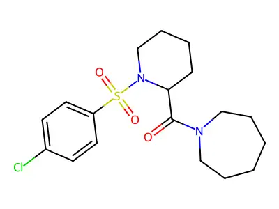 1-[1-(4-Chlorobenzenesulfonyl)piperidine-2-carbonyl]azepane structure