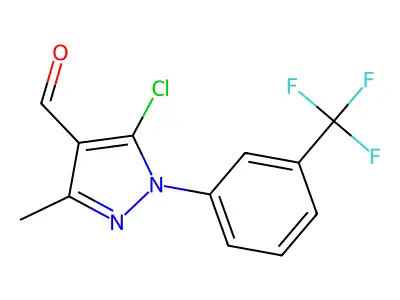 5-chloro-3-methyl-1-(3-(trifluoromethyl)phenyl)-1H-pyrazole-4-carbaldehyde structure