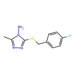 3-[(4-Fluorophenyl)methylsulfanyl]-5-methyl-1,2,4-triazol-4-amine structure