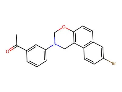 1-[3-(8-Bromo-1,3-dihydrobenzo[f][1,3]benzoxazin-2-yl)phenyl]ethanone structure