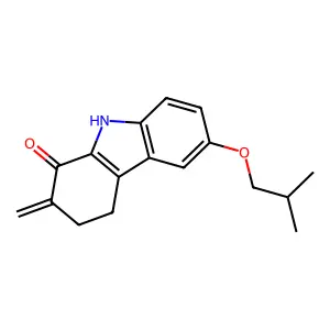 2-methylidene-6-(2-methylpropoxy)-4,9-dihydro-3H-carbazol-1-one structure