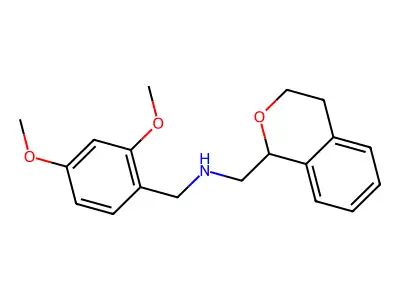 1-(3,4-dihydro-1H-isochromen-1-yl)-N-[(2,4-dimethoxyphenyl)methyl]methanamine structure