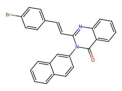 2-[(E)-2-(4-bromophenyl)ethenyl]-3-naphthalen-2-ylquinazolin-4-one structure