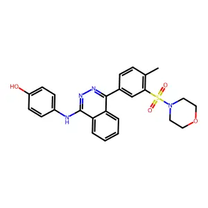 4-((4-(4-Methyl-3-(morpholinosulfonyl)phenyl)phthalazin-1-yl)amino)phenol structure