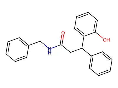 N-benzyl-3-(2-hydroxyphenyl)-3-phenylpropanamide structure
