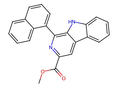 methyl 1-(naphthalen-1-yl)-9H-beta-carboline-3-carboxylate structure