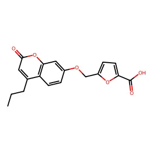 5-[(2-Oxo-4-propylchromen-7-yl)oxymethyl]furan-2-carboxylic acid structure