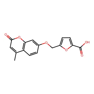 5-(((4-methyl-2-oxo-2H-chromen-7-yl)oxy)methyl)furan-2-carboxylic acid structure