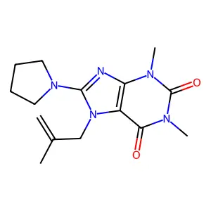 1,3-Dimethyl-7-(2-methylprop-2-enyl)-8-pyrrolidin-1-ylpurine-2,6-dione structure