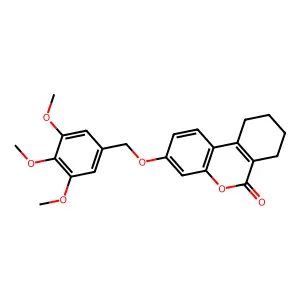 3-[(3,4,5-trimethoxybenzyl)oxy]-7,8,9,10-tetrahydro-6H-benzo[c]chromen-6-one structure