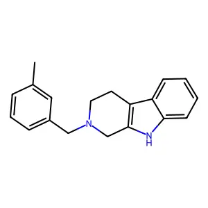 2-[(3-Methylphenyl)methyl]-1,3,4,9-tetrahydropyrido[3,4-b]indole structure