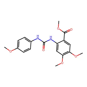 Methyl 4,5-dimethoxy-2-({[(4-methoxyphenyl)amino]carbonyl}amino)benzoate structure