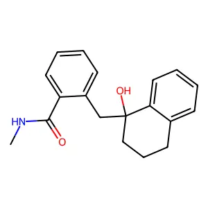 2-[(1-Hydroxy-1,2,3,4-tetrahydronaphthalen-1-yl)methyl]-N-methylbenzamide structure