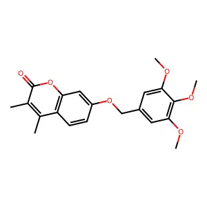 3,4-dimethyl-7-[(3,4,5-trimethoxybenzyl)oxy]-2H-chromen-2-one structure