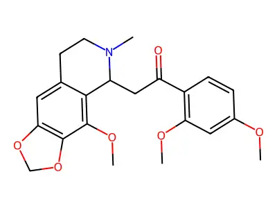 1-(2,4-dimethoxyphenyl)-2-(4-methoxy-6-methyl-5,6,7,8-tetrahydro-[1,3]dioxolo[4,5-g]isoquinolin-5-yl)ethanone structure