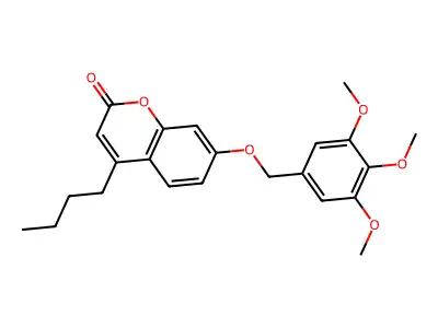 4-butyl-7-((3,4,5-trimethoxybenzyl)oxy)-2H-chromen-2-one structure