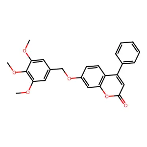 4-phenyl-7-[(3,4,5-trimethoxybenzyl)oxy]-2H-chromen-2-one structure