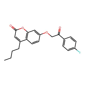 4-butyl-7-[2-(4-fluorophenyl)-2-oxoethoxy]-2H-chromen-2-one structure