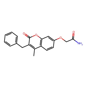 2-(3-Benzyl-4-methyl-2-oxo-2H-chromen-7-yloxy)-acetamide structure