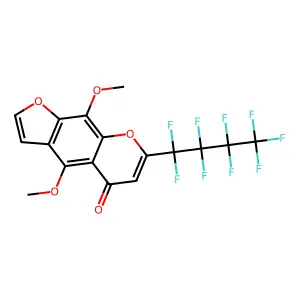 4,9-Dimethoxy-7-(nonafluorobutyl)-5H-furo[3,2-g][1]benzopyran-5-one structure