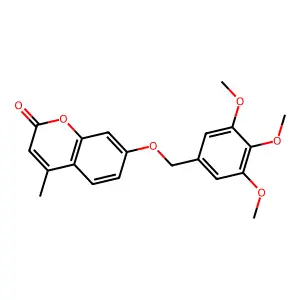 4-methyl-7-[(3,4,5-trimethoxybenzyl)oxy]-2H-chromen-2-one structure