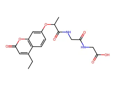 N-{2-[(4-ethyl-2-oxo-2H-chromen-7-yl)oxy]propanoyl}glycylglycine structure
