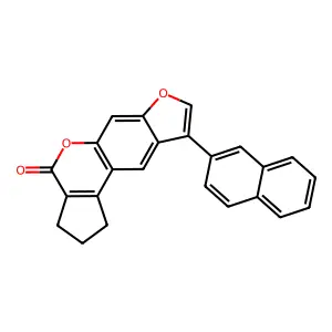 9-(2-naphthyl)-2,3-dihydrocyclopenta[c]furo[3,2-g]chromen-4(1H)-one structure