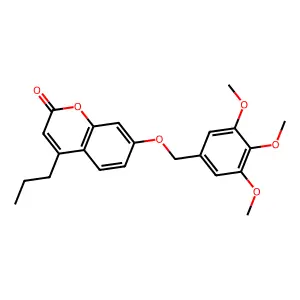 4-propyl-7-[(3,4,5-trimethoxybenzyl)oxy]-2H-chromen-2-one structure