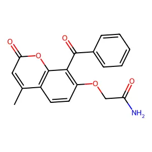 2-(8-Benzoyl-4-methyl-2-oxochromen-7-yl)oxyacetamide structure