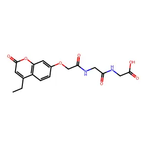 N-{[(4-ethyl-2-oxo-2H-chromen-7-yl)oxy]acetyl}glycylglycine structure
