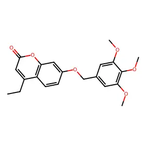 4-ethyl-7-[(3,4,5-trimethoxybenzyl)oxy]-2H-chromen-2-one structure