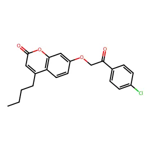 4-butyl-7-[2-(4-chlorophenyl)-2-oxoethoxy]-2H-chromen-2-one structure