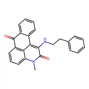 3-methyl-1-[(2-phenylethyl)amino]-3H-naphtho[1,2,3-de]quinoline-2,7-dione structure