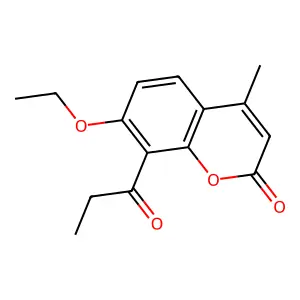 7-Ethoxy-4-methyl-8-propanoylchromen-2-one structure
