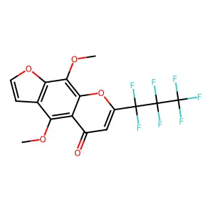 7-(Heptafluoropropyl)-4,9-dimethoxy-5H-furo[3,2-g][1]benzopyran-5-one structure