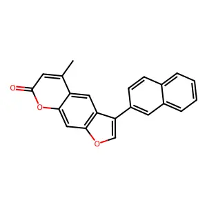 5-methyl-3-(naphthalen-2-yl)-7H-furo[3,2-g]chromen-7-one structure
