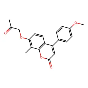 4-(4-methoxyphenyl)-8-methyl-7-(2-oxopropoxy)-2H-chromen-2-one structure