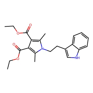 diethyl 1-[2-(1H-indol-3-yl)ethyl]-2,5-dimethyl-1H-pyrrole-3,4-dicarboxylate structure