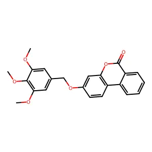 3-[(3,4,5-trimethoxybenzyl)oxy]-6H-benzo[c]chromen-6-one structure
