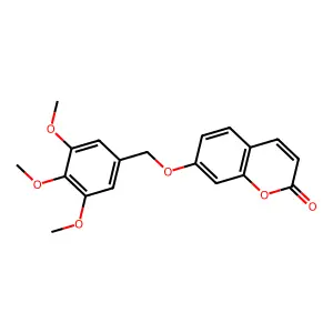 7-[(3,4,5-Trimethoxyphenyl)methoxy]chromen-2-one structure