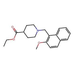 Ethyl 1-[(2-methoxynaphthalen-1-yl)methyl]piperidine-4-carboxylate structure