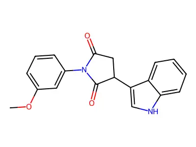 3-(1H-indol-3-yl)-1-(3-methoxyphenyl)pyrrolidine-2,5-dione structure