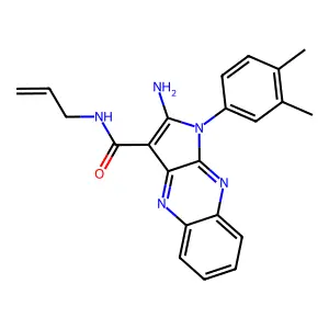 2-amino-1-(3,4-dimethylphenyl)-N-(prop-2-en-1-yl)-1H-pyrrolo[2,3-b]quinoxaline-3-carboxamide structure