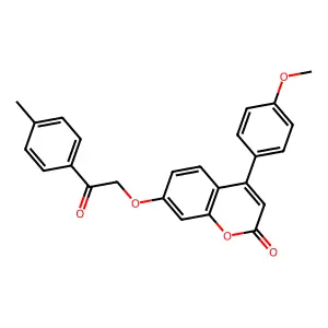 4-(4-methoxyphenyl)-7-[2-(4-methylphenyl)-2-oxoethoxy]-2H-chromen-2-one structure