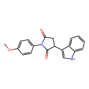 3-(1H-indol-3-yl)-1-(4-methoxyphenyl)pyrrolidine-2,5-dione structure