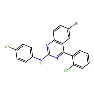 6-bromo-N-(4-bromophenyl)-4-(2-chlorophenyl)quinazolin-2-amine structure