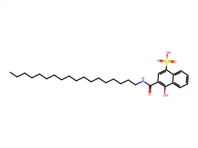 1-Naphthalenesulfonic acid, 4-hydroxy-3-[(octadecylamino)carbonyl]- structure